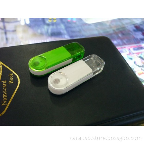 CaraUSB ABS gifts Usb disk rotating clip transparent shell capless design creative USB Specials promotion